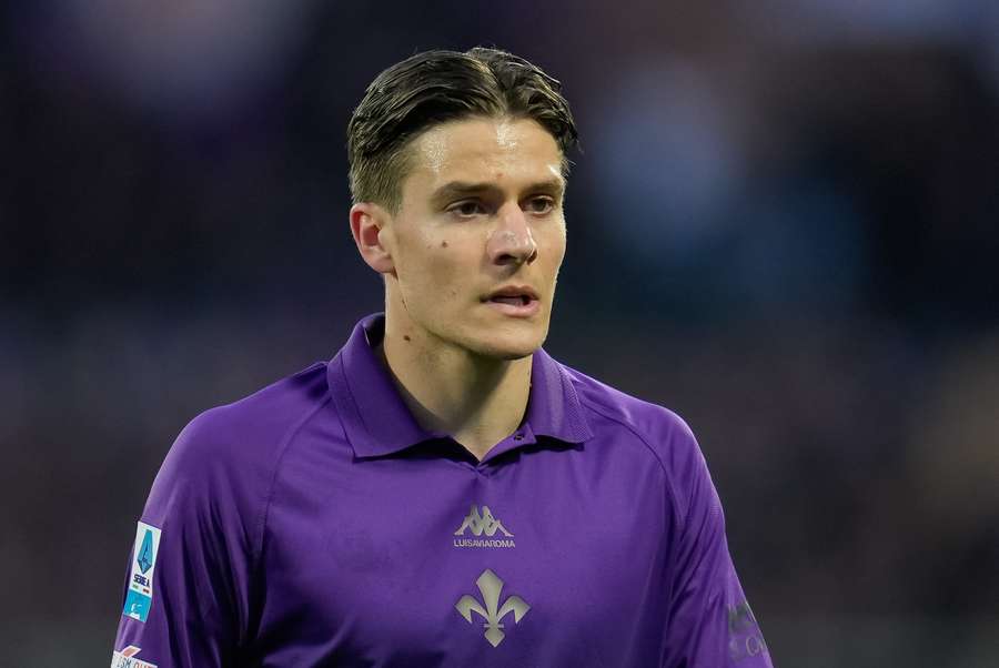 Nicolò Fagioli durante el Fiorentina-Juventus