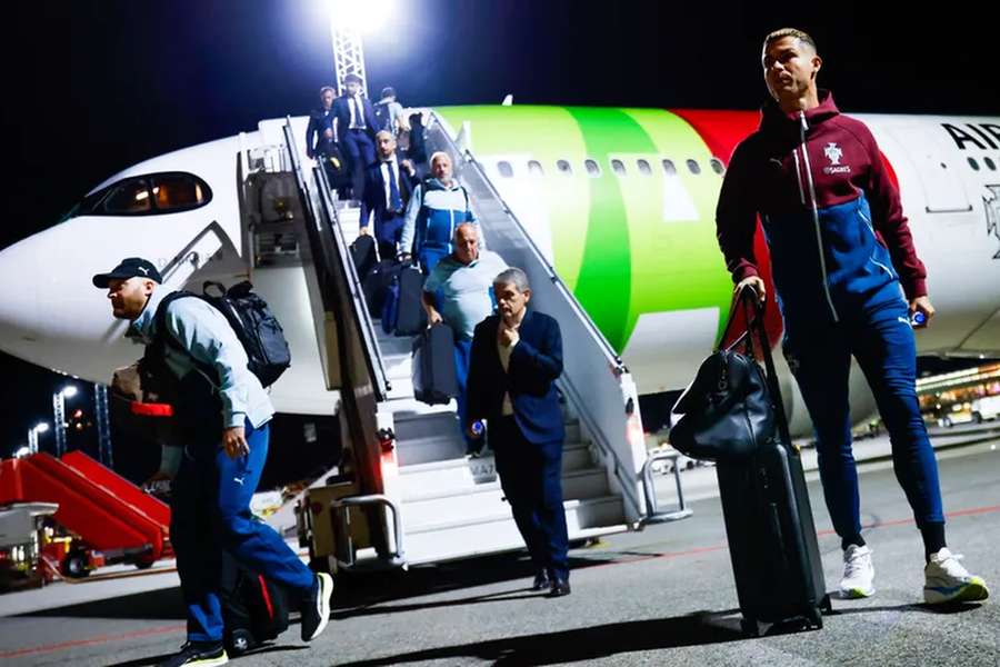 Cristiano Ronaldo na chegada a Oslo Cristiano Ronaldo na chegada a Oslo