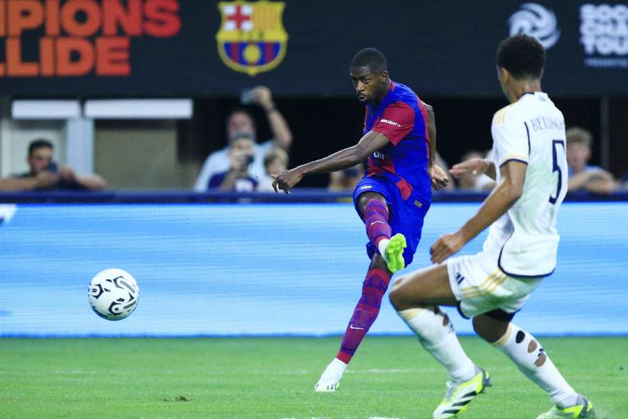 Dembelé marcou o primeiro golo clássico com o Real Madrid em Dallas