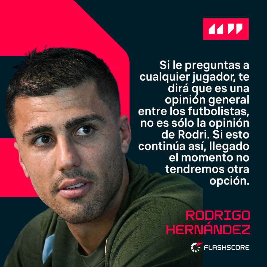 Las declaraciones de Rodri ante la prensa.