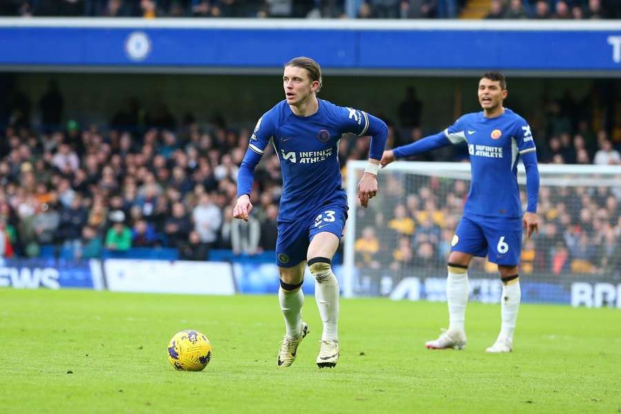 SNAPPED: Chelsea midfielder Gallagher takes in Atletico Madrid's Metropolitano