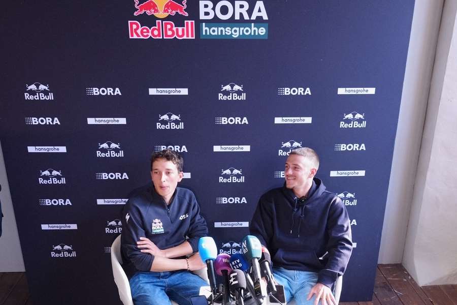 Evenepoel et Lipowitz en décembre 2025.