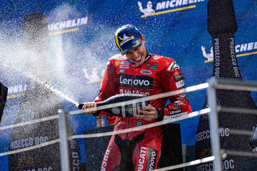 Marc Márquez en el podio.