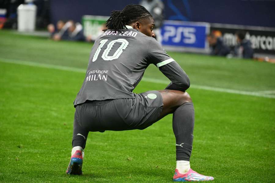 Rafael Leão fez o Milan ir em vantagem para o vestiário