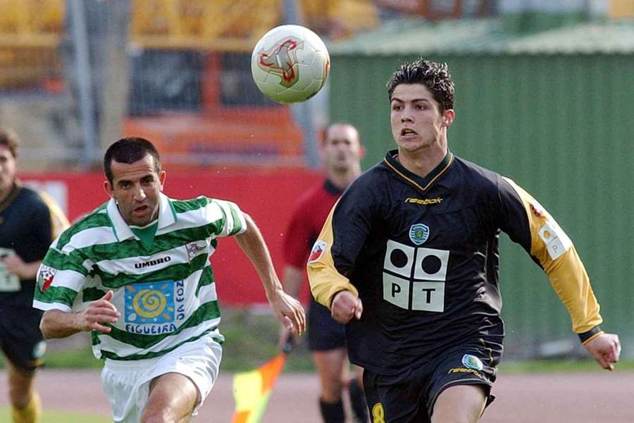 Cristiano Ronaldo en el Sporting contra el Naval