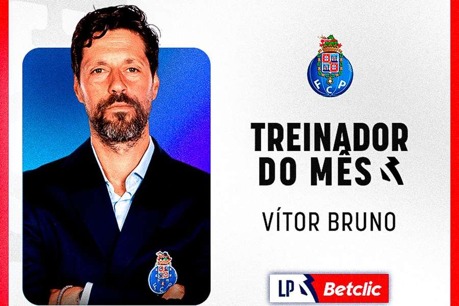Vítor Bruno eleito melhor treinador do mês pela primeira vez na carreira