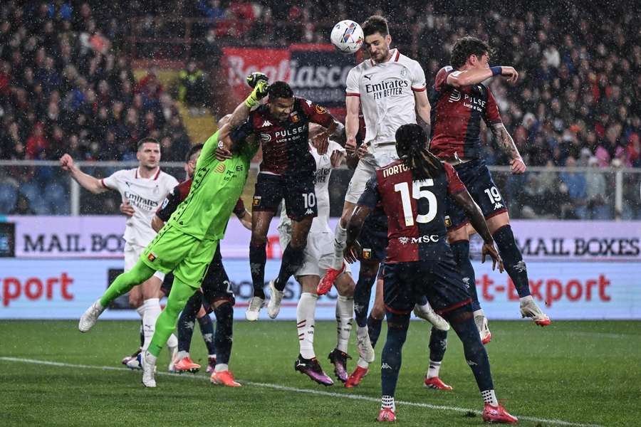 AC Milan beat Genoa 2-1 on Monday in Serie A