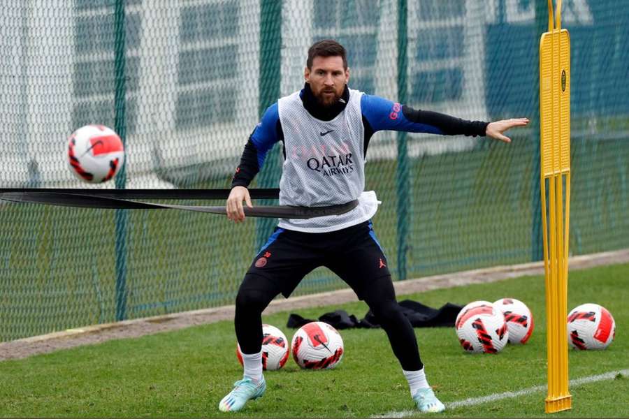 Lionel Messi is back at training with PSG