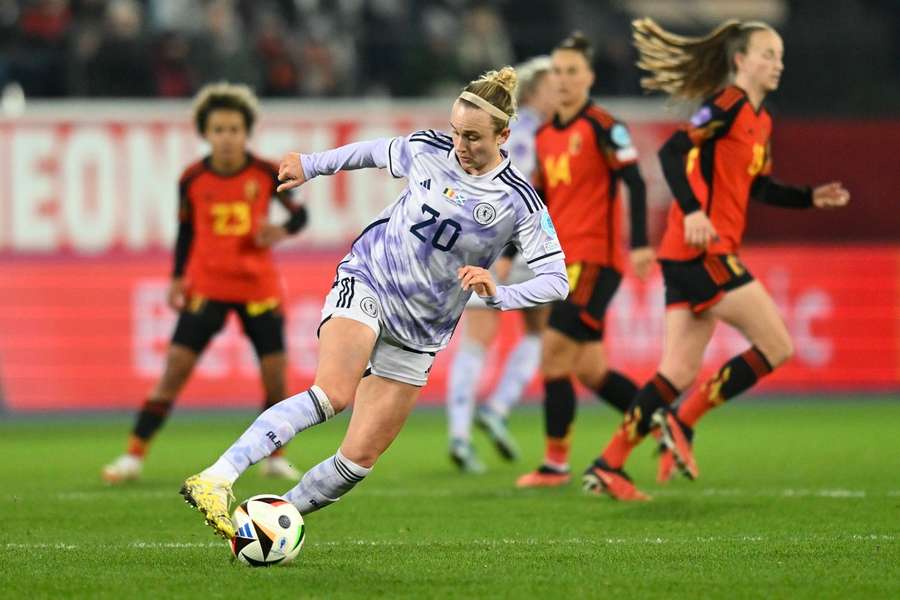 Martha Thomas lors d'un match de Ligue des nations contre la Belgique en décembre dernier.