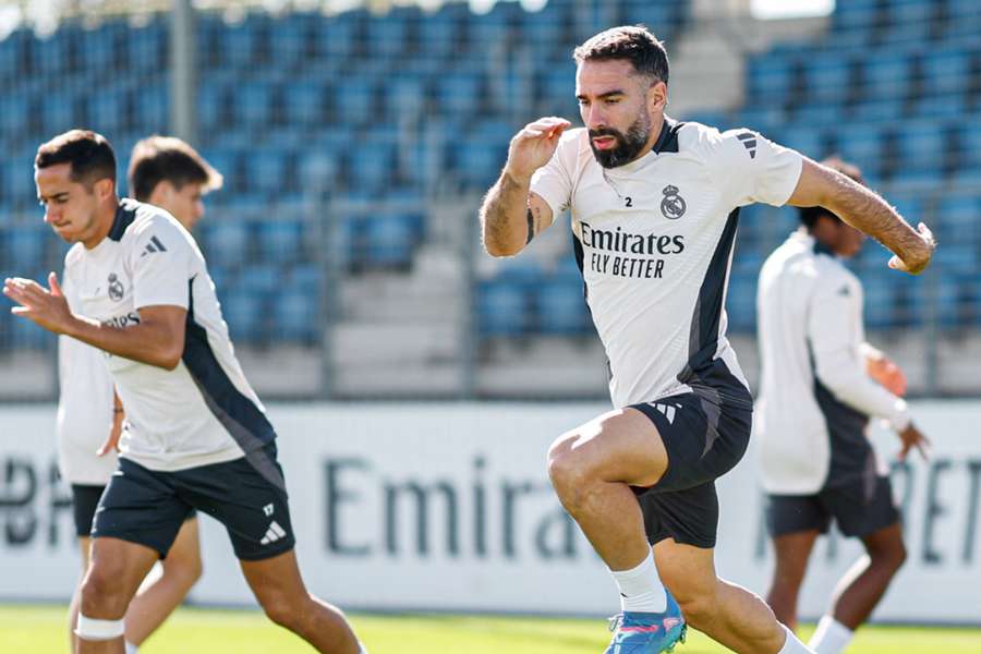 Dani Carvajal podczas treningu Realu Madryt