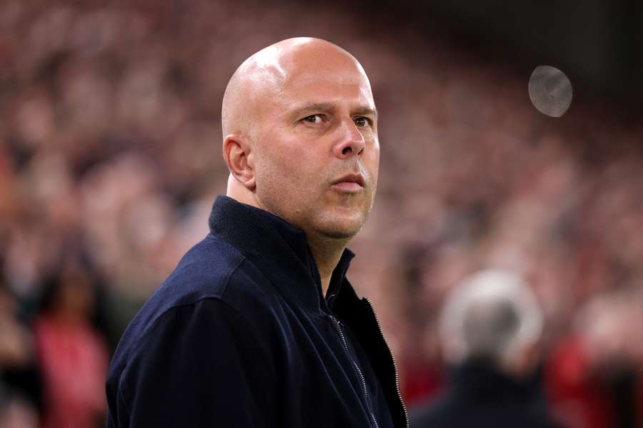 Arne Slot during Liverpool's Champions League win against Galatasaray.