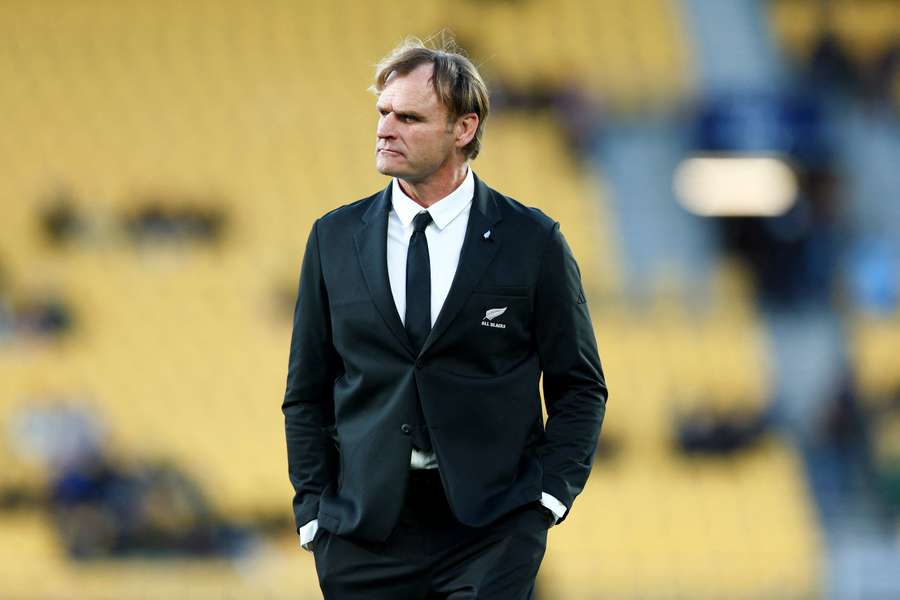 All Blacks coach Scott Robertson gazes on with concern after the disastrous weekend loss to South Africa.