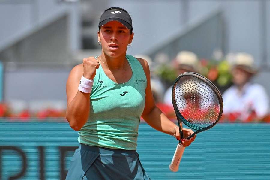 Jessica Bouzas celebra uno de sus puntos
