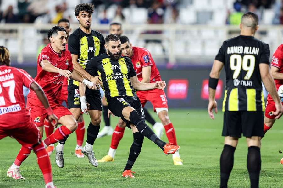 Benzema opened the scoring for Al Ittihad after 55 seconds