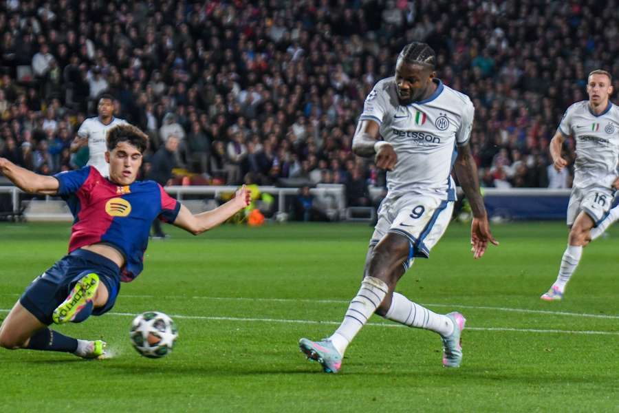 C1 - L'attaquant de l'Inter Marcus Thuram "satisfait" après le nul à Barcelone