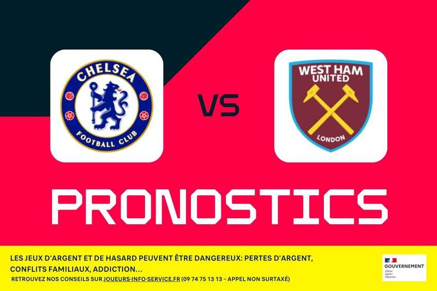 Chelsea – West Ham : pronostics, meilleurs paris et cotes (Premier League)