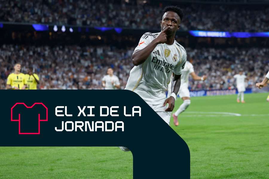Vinicius Junior, celebrando su gol con el Real Madrid