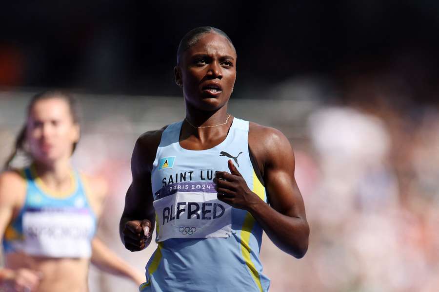 Julien Alfred won the 100m final on Saturday