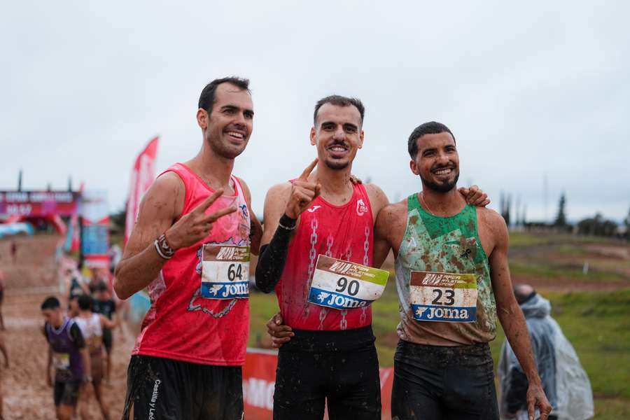 El podio del campeonato de España de campo a través