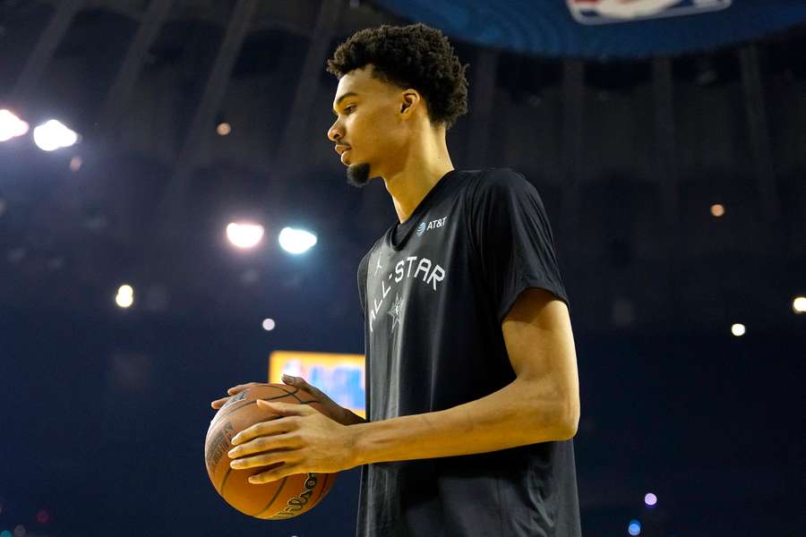 San Antonio Spurs' Victor Wembanyama in his first NBA All-Star appearance.