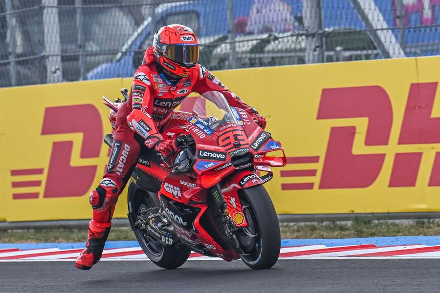 Marc Marquez en Hongrie vendredi.