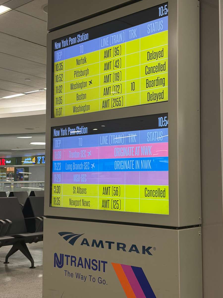 Atrasos e cancelamentos na Penn Station