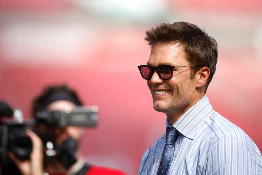 Tom Brady em um evento de mídia