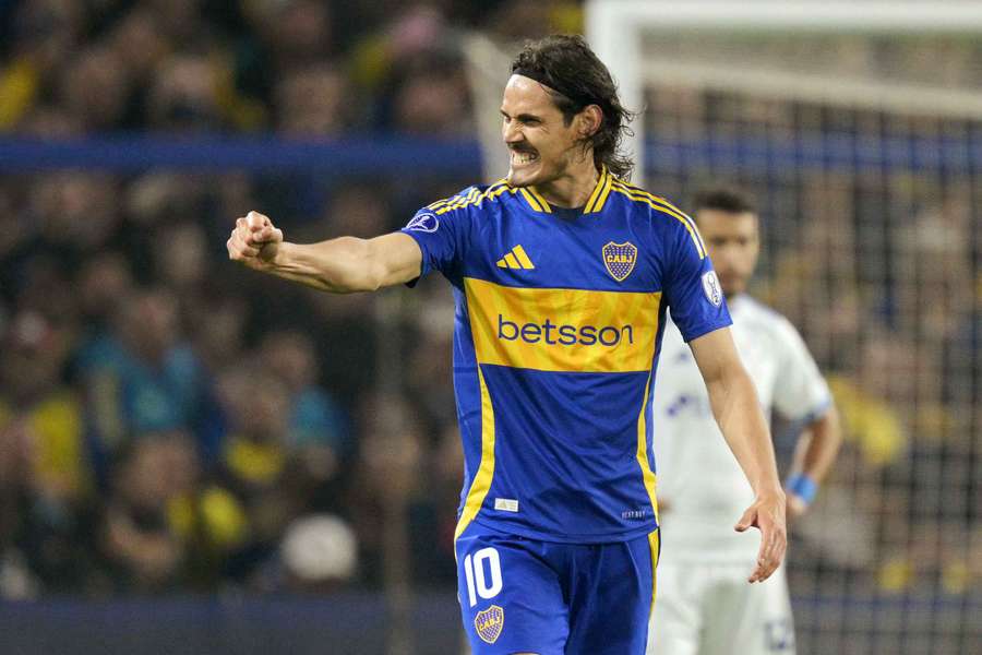 Cavani com o Boca