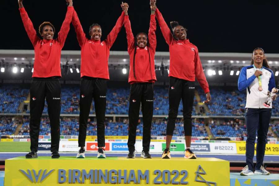 Canada took gold in the women's 4x400m relay