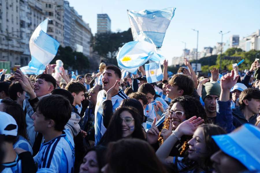 Adeptos da Argentina durante o Mundial-2026 Adeptos da Argentina durante o Mundial-2026