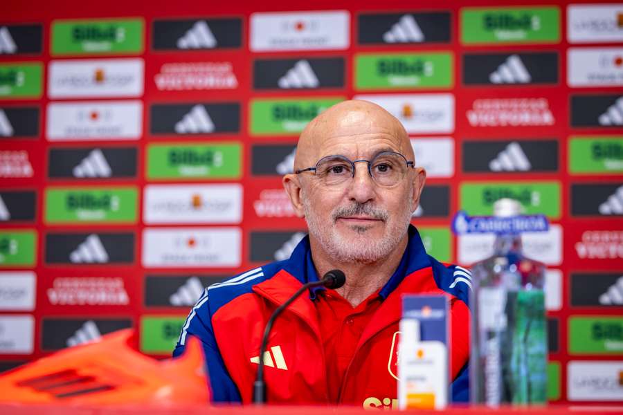 De la Fuente, en la rueda de prensa previa ante Suiza