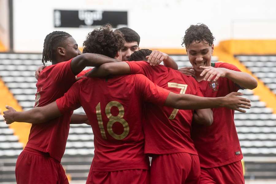 A festa dos jogadores portugueses