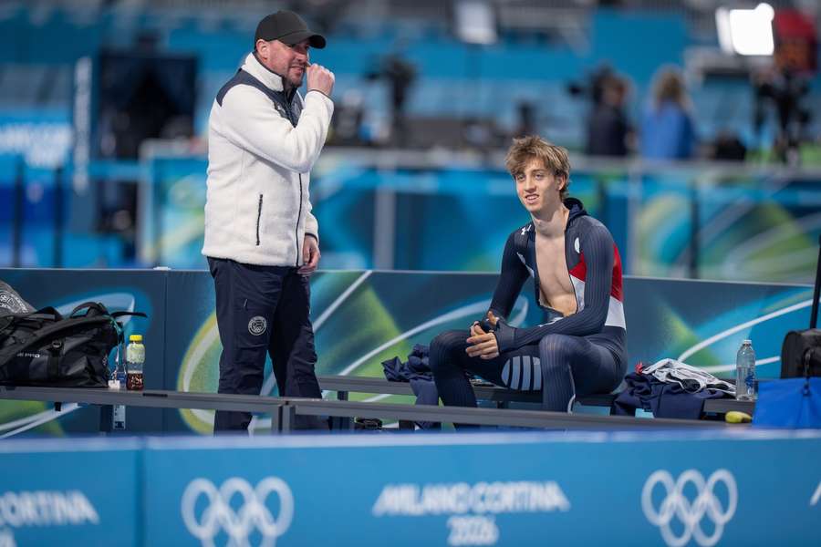 Mtetoděj Jílek se svým trenérem Kalonem Dobbinem. 
