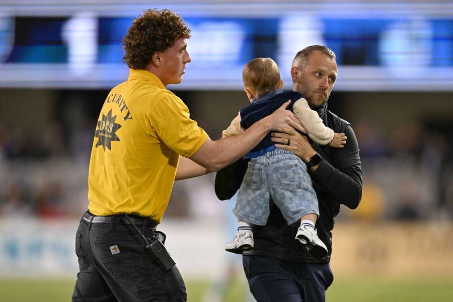 Baby pitch invader interrupts MLS game - and it's not a league-first Baby pitch invader interrupts MLS game - and it's not a league-first