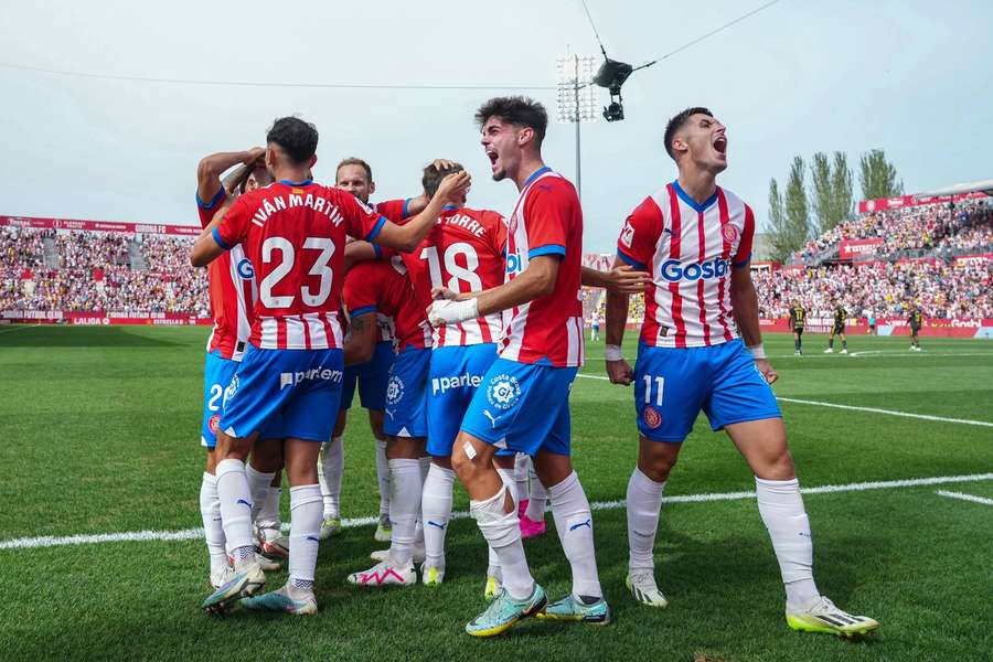 O Girona já marcou 31 golos esta época, sendo a equipa mais goleadora da LaLiga.
