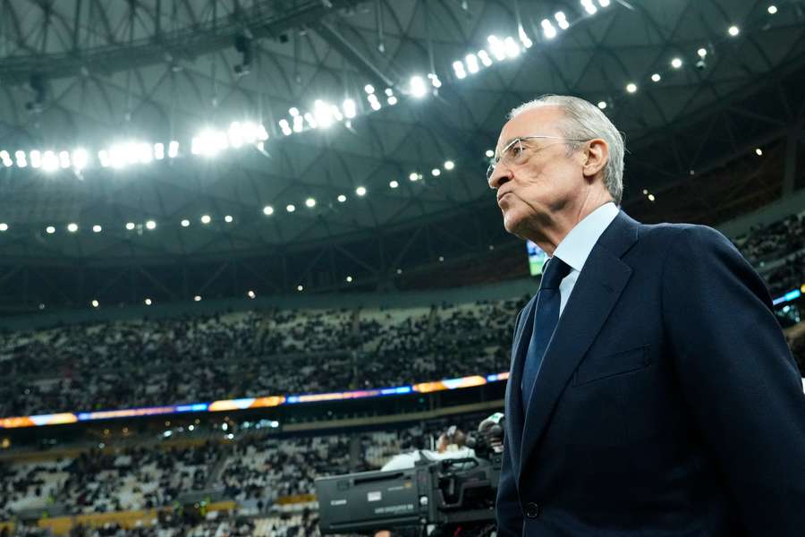 Florentino Pérez, en Catar.