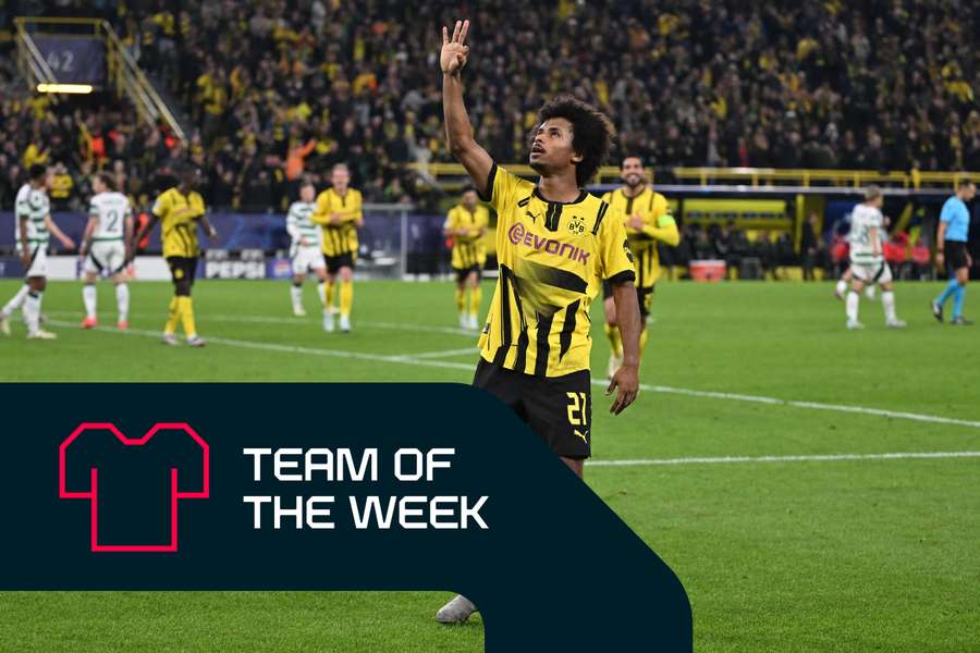 Dortmund's Karim Adeyemi scored a perfect 10 rating on Tuesday