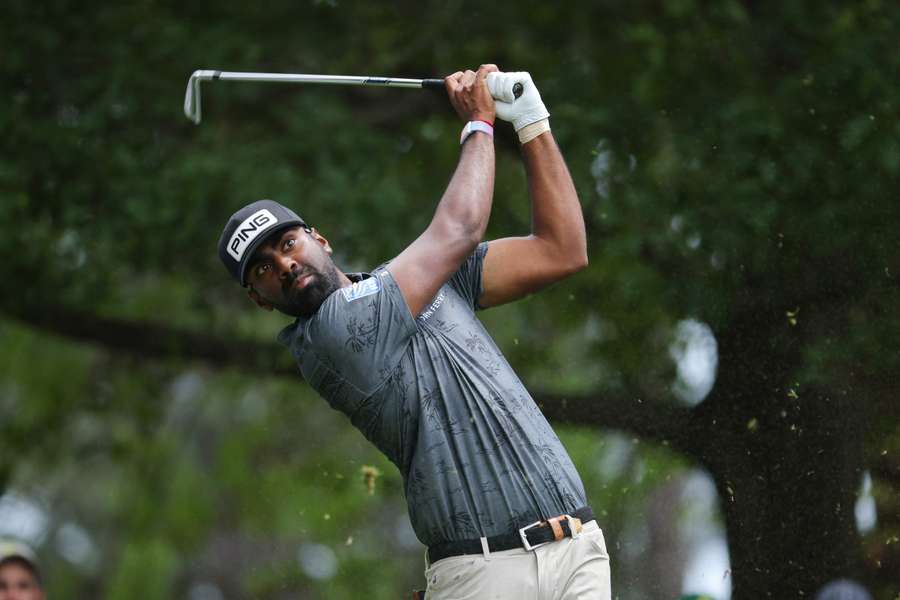 Sahith Theegala in action in Augusta