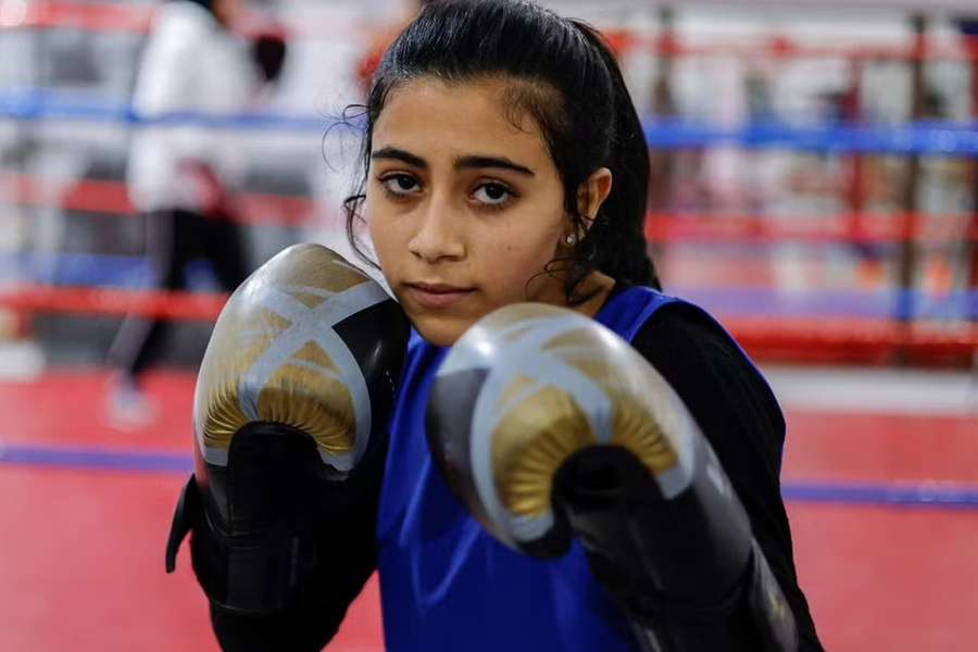 Around 40 girls train in the centre with its full-size boxing ring