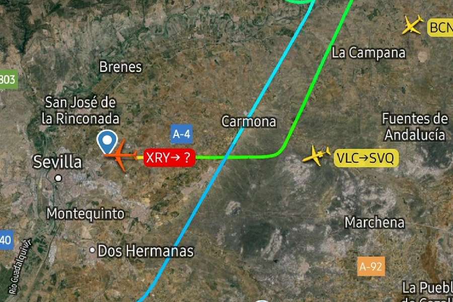 Avionul de la Cadiz spre El Salvador a fost deviat spre Sevilla