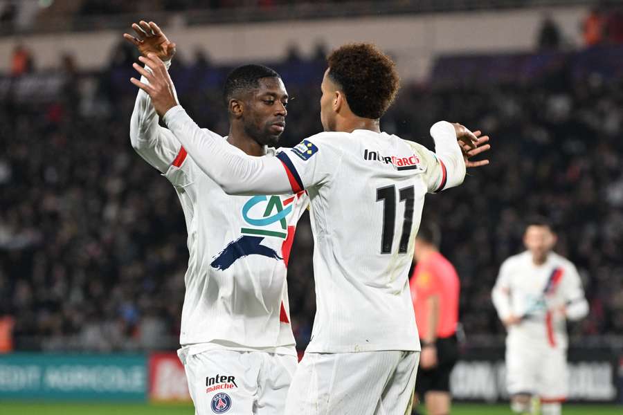 Ousmane Dembélé e Désiré Doué Ousmane Dembélé e Désiré Doué