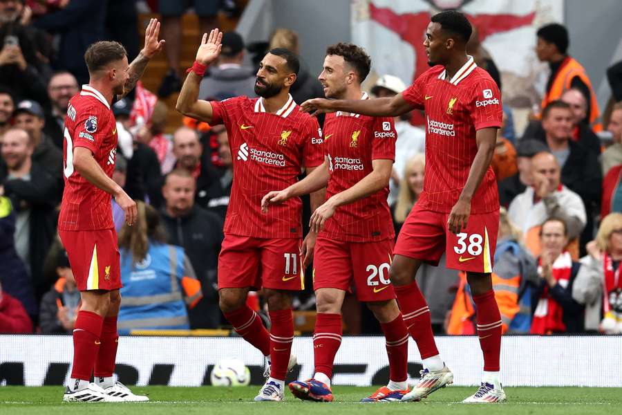 Salah a marqué pour son premier match de la saison à la maison.