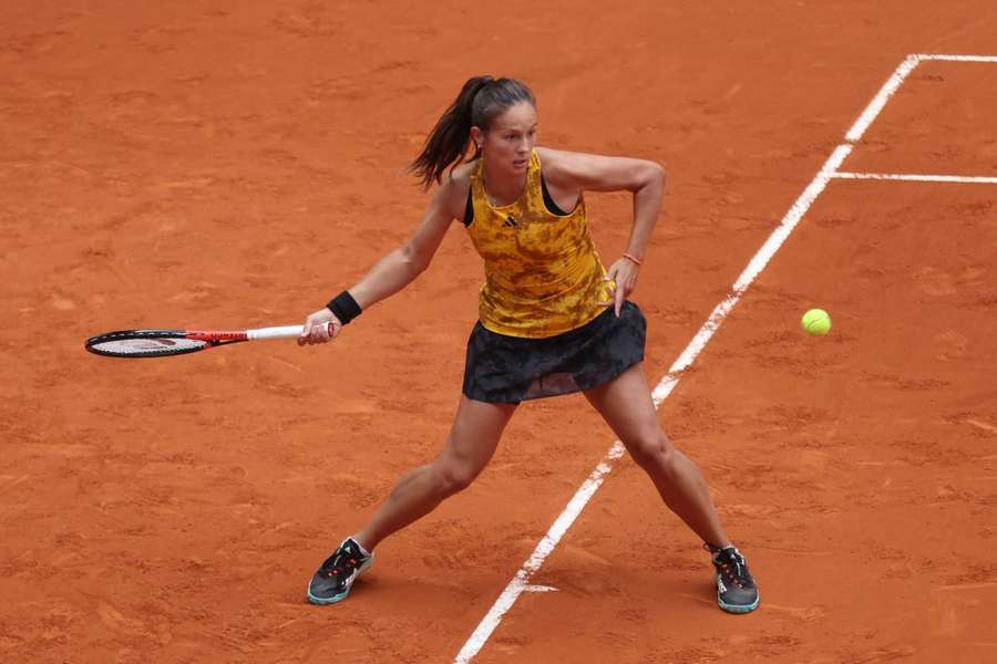 Kasatkina in action during her round of 32 match against Tsurenko