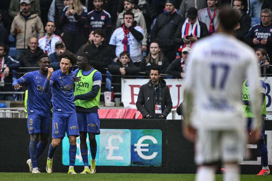 Akliouche célébrant son but ce dimanche.