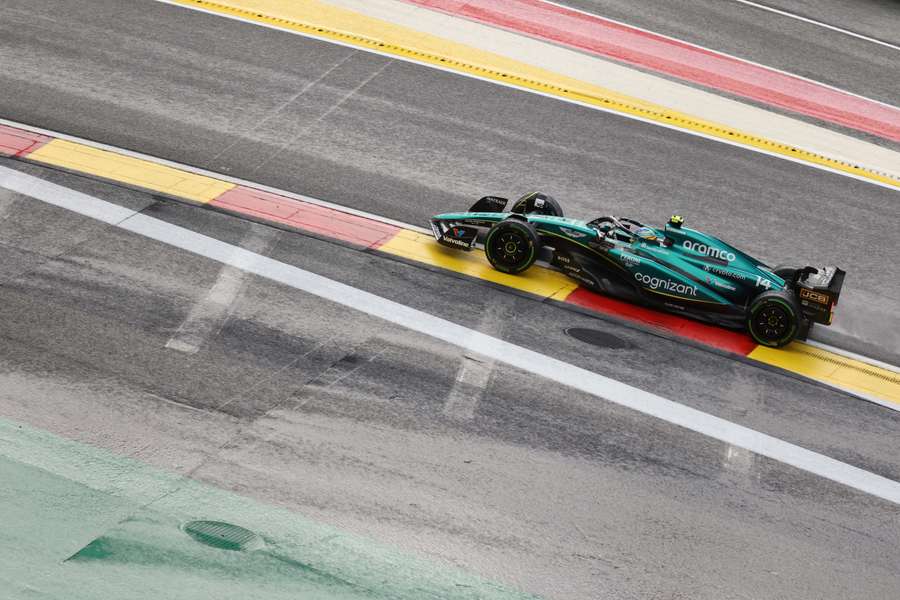 Alonso, durante a corrida de Spa