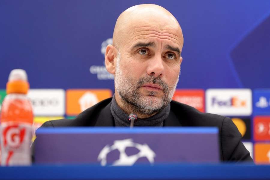 Guardiola en conférence de presse.