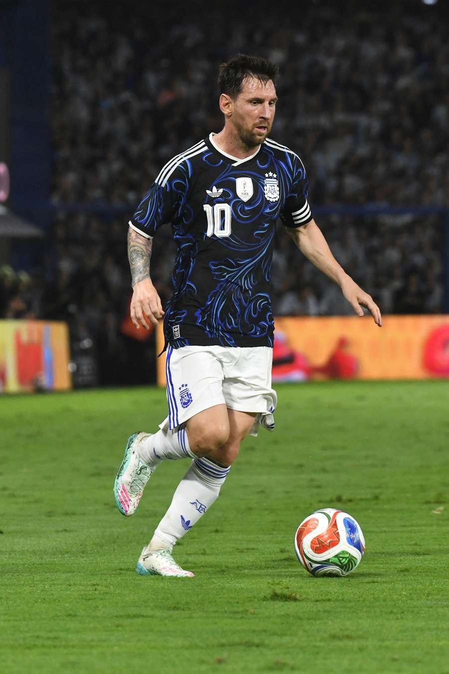 Lionel Messi con la equipación de Argentina para el Mundial