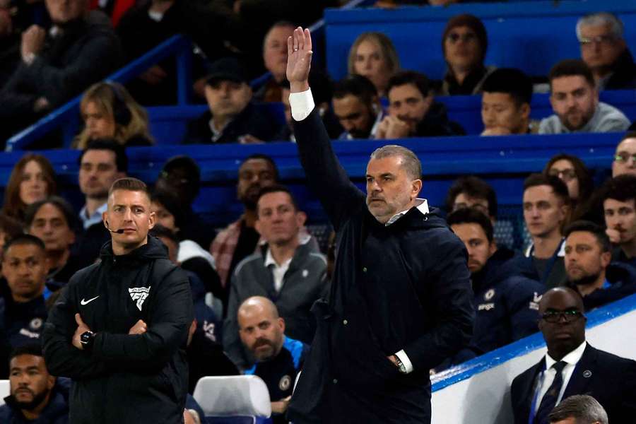 Ange Postecoglou at Stamford Bridge on Thursday
