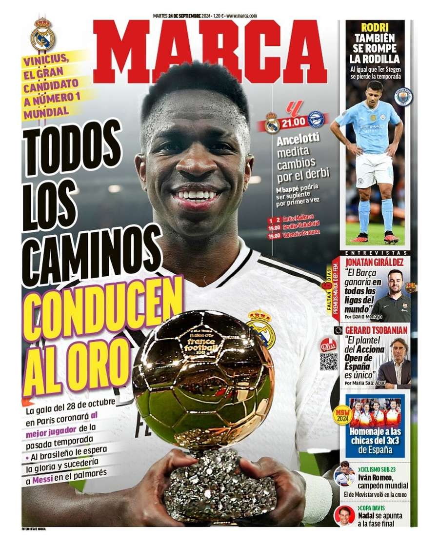 A capa do Marca de terça, 24 de setembro