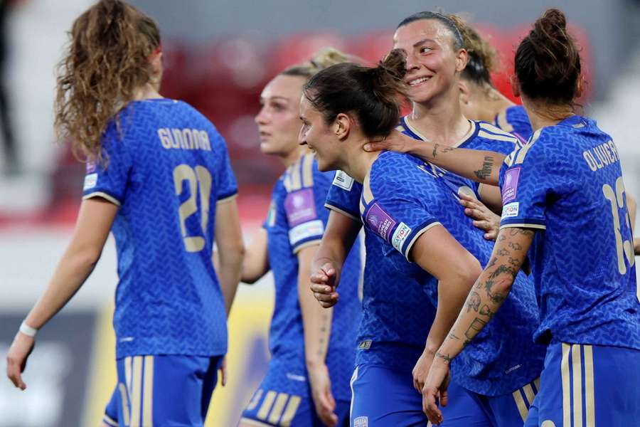 La gioia delle azzurre